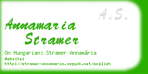 annamaria stramer business card