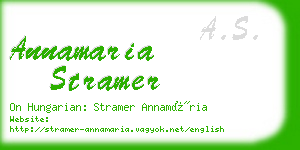 annamaria stramer business card